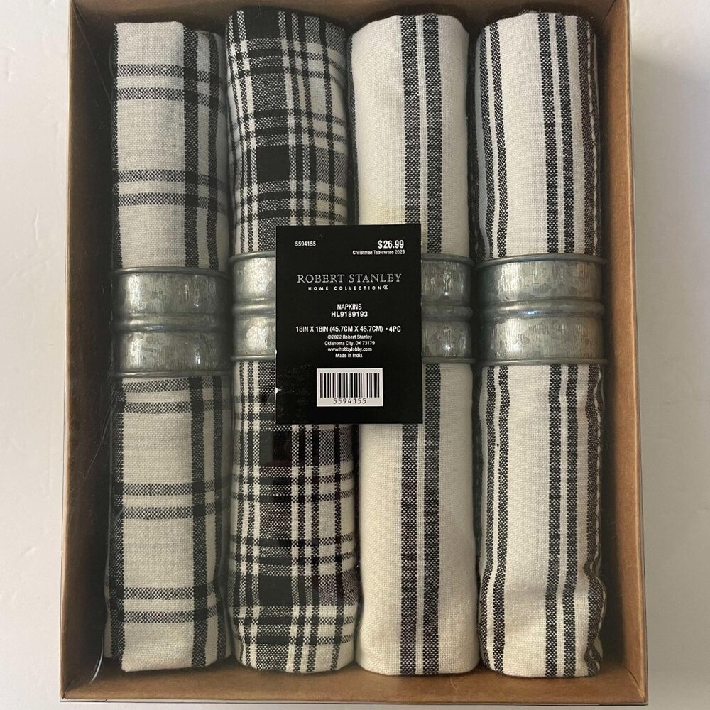 NIB- Robert Stanley Napkins 4 Pack